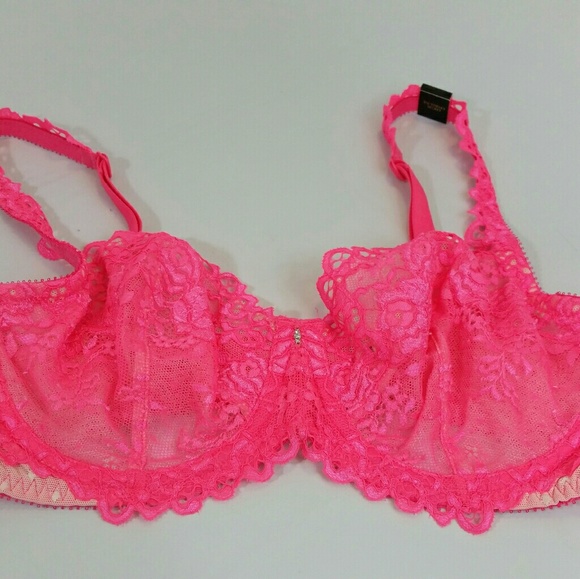 New! VS Unlined Pink Bra 32E (DD) $20 - Picture 4 of 7